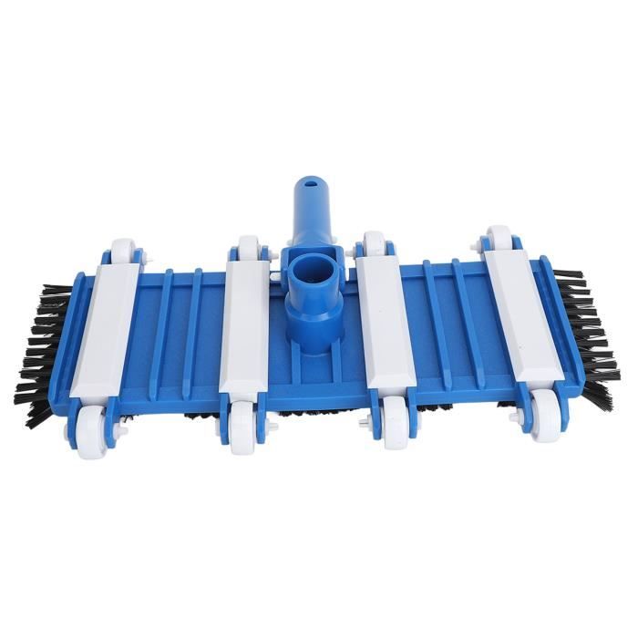 Tête D'Aspirateur Piscine Avec Roues Et Brosses Latérales - Nettoyage Fond Piscine Et Spa - Compatible Tiges Standard