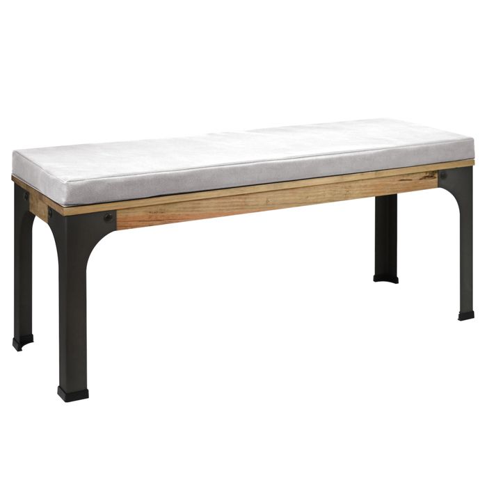 Banc Banquette Bristol Avec Coussin En Simili Cuir Blanc 40x120 52cm Haute Industriel Vintage Achat Vente Banc Beige Soldes Sur Cdiscount Des Le 20 Janvier Cdiscount
