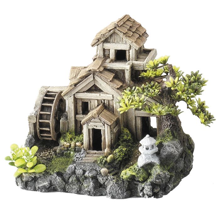 Ebi Décor Bonsai Moulin à Eau Avec Bulles 23x165x20 Cm Pour Aquarium