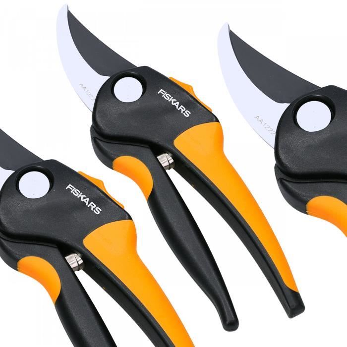 SÉCATEURS DE TAILLE FISKARS PRUNER BYPASS SOLIDE SÉCATEUR POLYVALENT