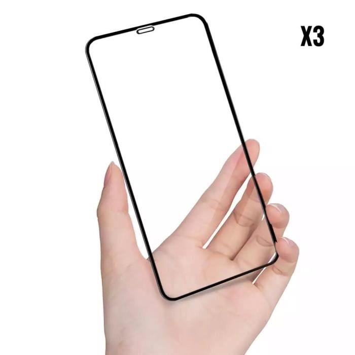 Vitre de protection écran - GHL Tech - iPhone 12 Mini - Pack de 3 - Dureté 9H - Anti-chute
