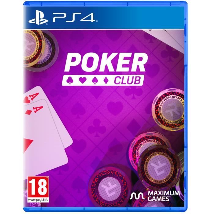 Jeu de simulation de poker - Poker Club PS4 - En boîte - Ultra HD 4K - Tournois en ligne - 1 joueur