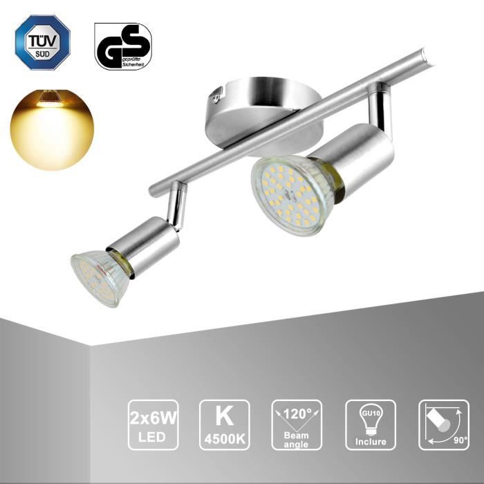9x DEL Plafonniers Installation Spot alu lampes eau du bain Chambre Projecteur Pivotant 9x DEL Plafonniers Installation Spot alu lampes eau du bain Chambre Projecteur Pivotant
