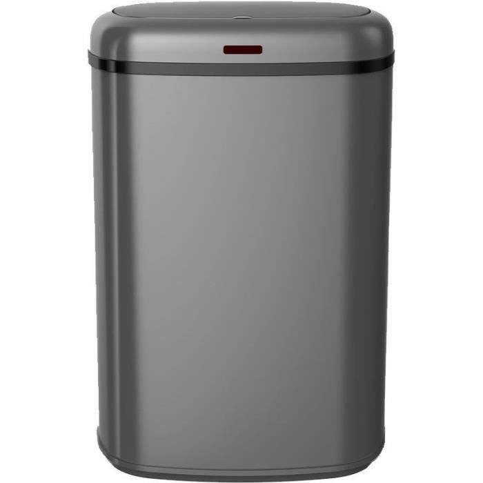 Poubelle de Cuisine Automatique - LOGAN - 58 L - Inox Gris Mat - Kitchen Move