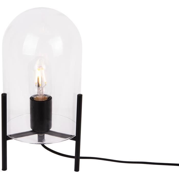 Lampe de table - LEITMOTIV - Glass Bell - 30 cm - E27 - Verre transparent - 40W