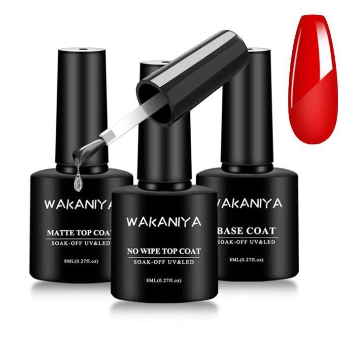 Top Coat Semi Permanent, 3in1 Base et Top Coat Vernis Semi Permanent