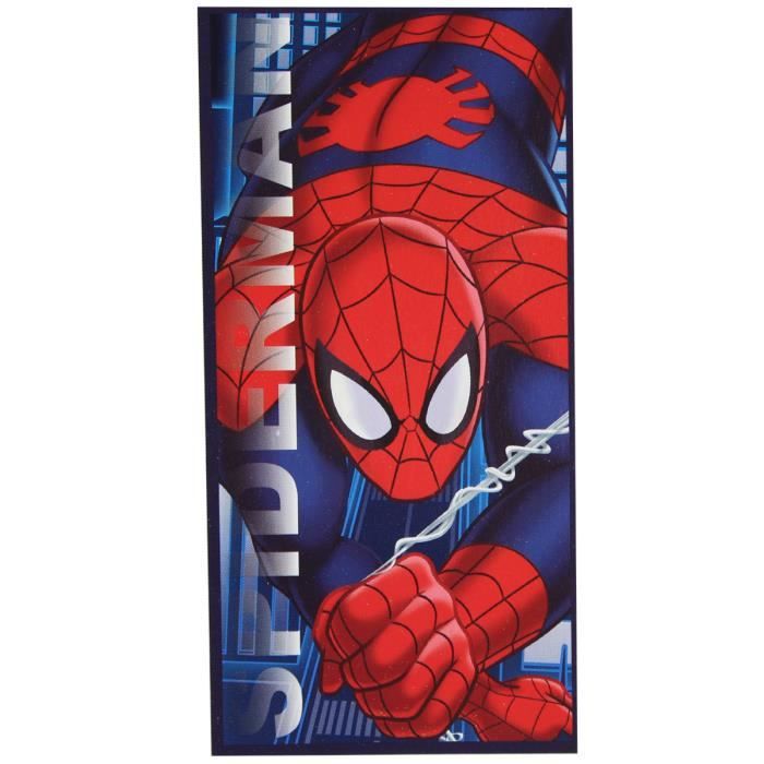 Officiel Spiderman bleu plage Serviette de Bain Coton Garçons 70 cm x 140 cm 