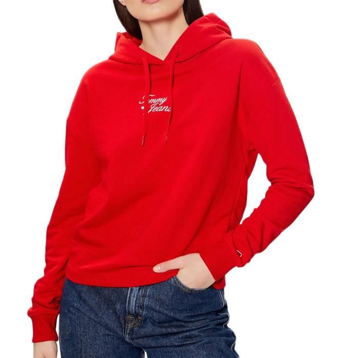 Tommy Hilfiger U ESSENTIAL HOODIE Rouge - Vêtements Sweats Enfant 62,02 €