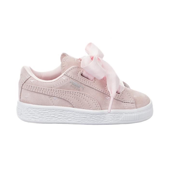 basket fille puma rose