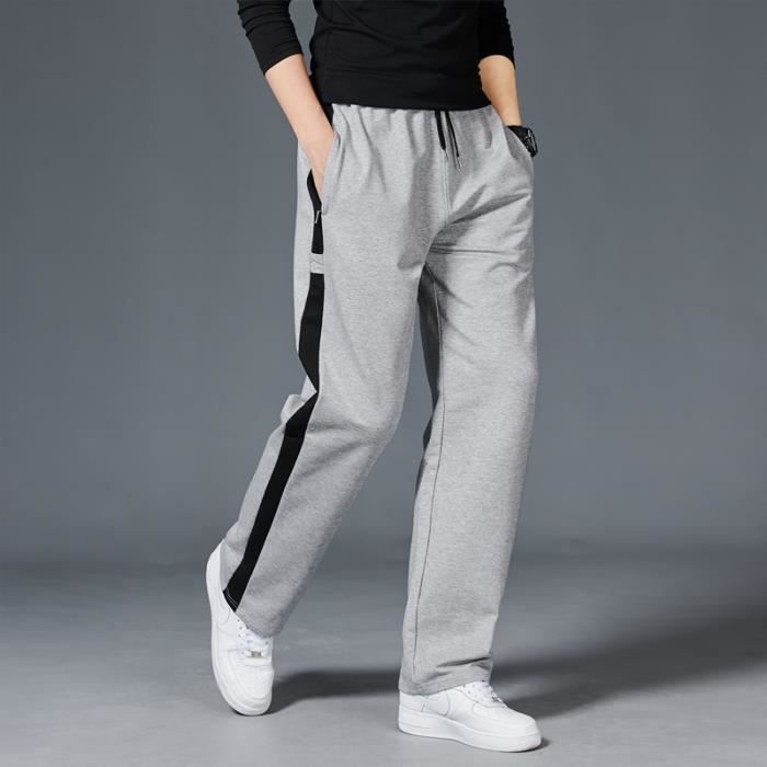 Jogging Pantalon de sport homme coton rayure hiphop baggy gym