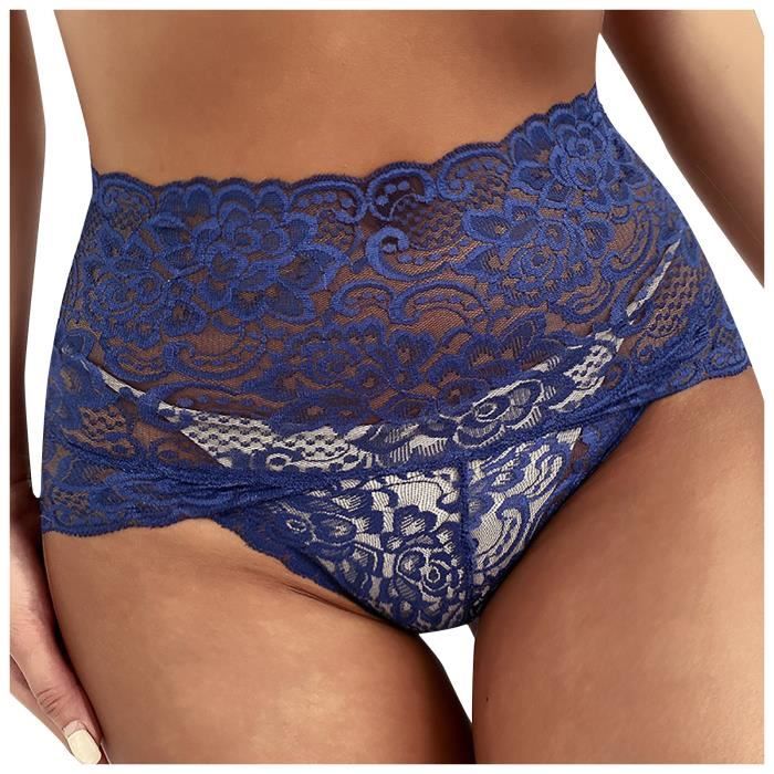 Culotte Pyjama en dentelle Satin Lingerie Femme Sous vetements Vetements de nuit Chemise de nuit leopard Soie Bleu Bleu Cdiscount Pret a Porter