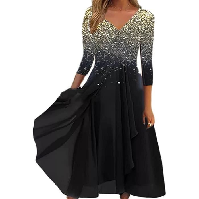 Robe Longue Pour Femmes, élégante, Tricotée, Plissée, Col En V, Bureau, Chic, Collection Automne Hiver 2022, 2022