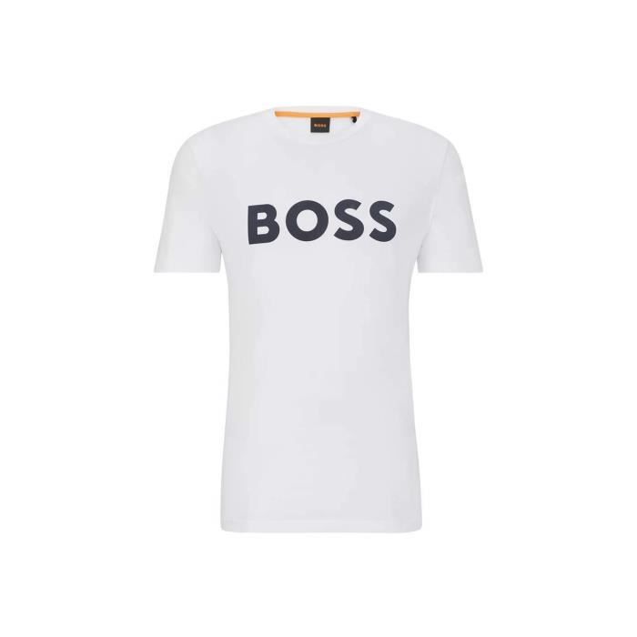 T shirt Boss - Homme Boss - jersey - Boss Blanc - Coton - Vetement Boss
