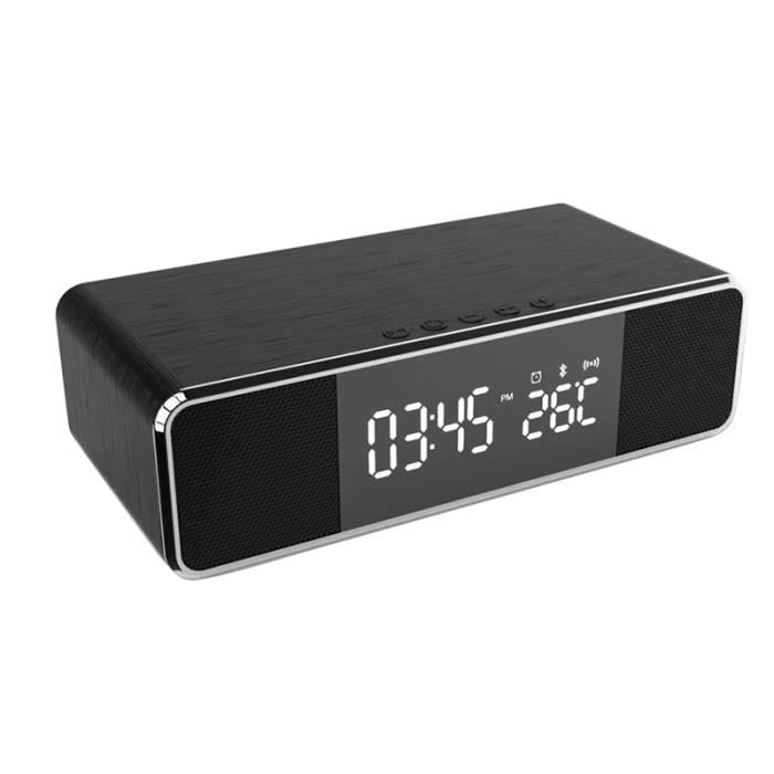 Réveil Numérique Multifonction Avec Thermomètre Et Fonction Snooze - Affichage Température, Calendrier, Design Blanc Ou Noir