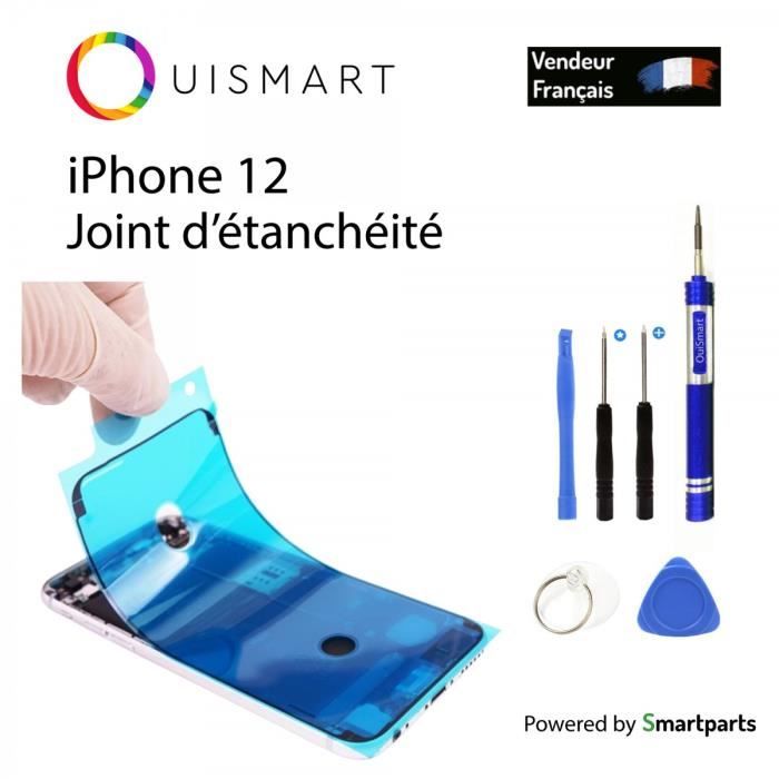 Joint détanchéité - OUISMART - iPhone 12 - Noir - Adhésif - Outils inclus