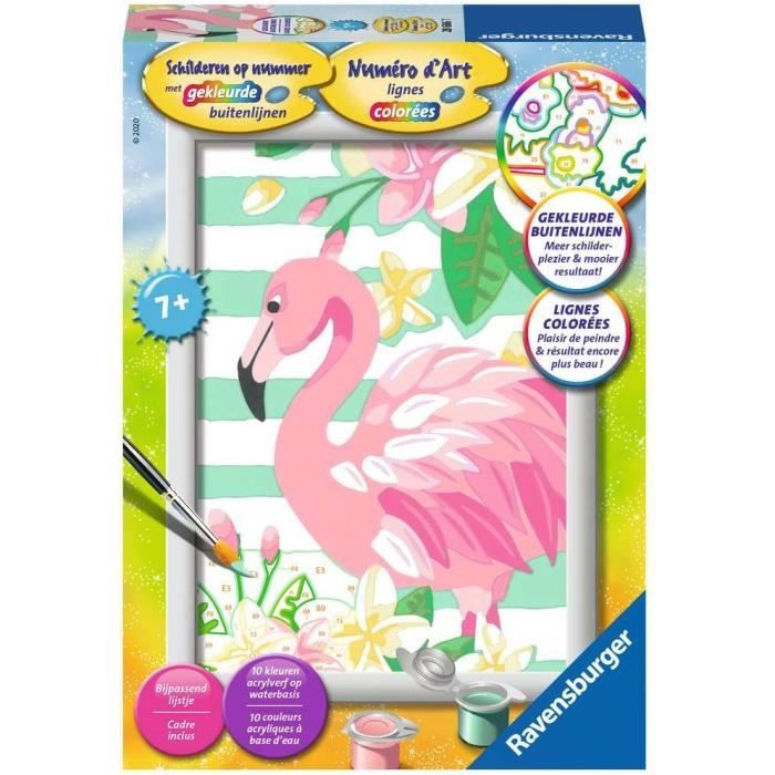 Ravensburger Kit Paint By Numbers – Mini Unicorno – 8,5x12 Cm, 6 Colori, Cornice Inclusa, 7+