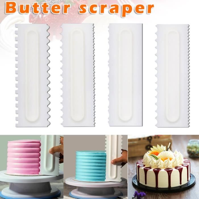 4 Pcs Deco De Gateau Peigne Glacage Lisse Racloir Patisserie Cuisson Diy Outil Pour Cuisine Cdiscount Bricolage