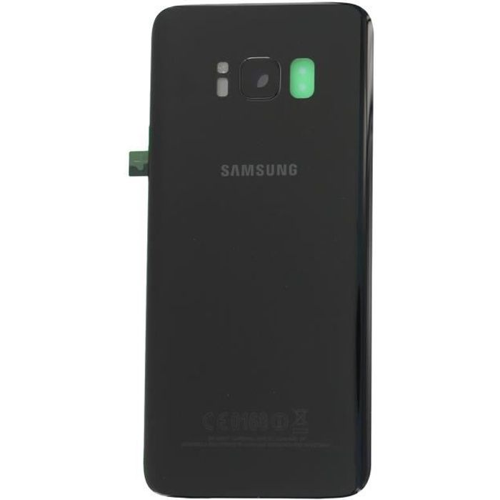 VITRE ARRIERE CACHE BATTERIE SAMSUNG GALAXY S8 G950F NOIR COMPLET QUALITE ORIGINAL