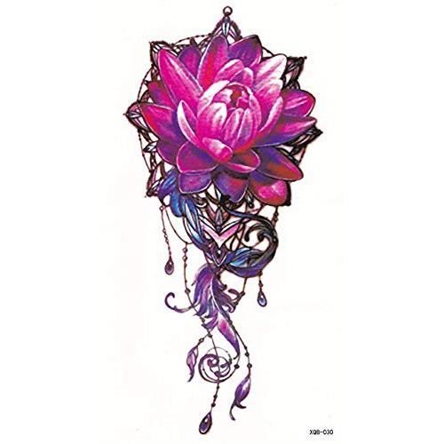 Tatouage Temporairetatouage Fleur Violet Belle Pour Femme Homme Enfant Tatouage éphémère Tatoo Tattoo Temporairefleur
