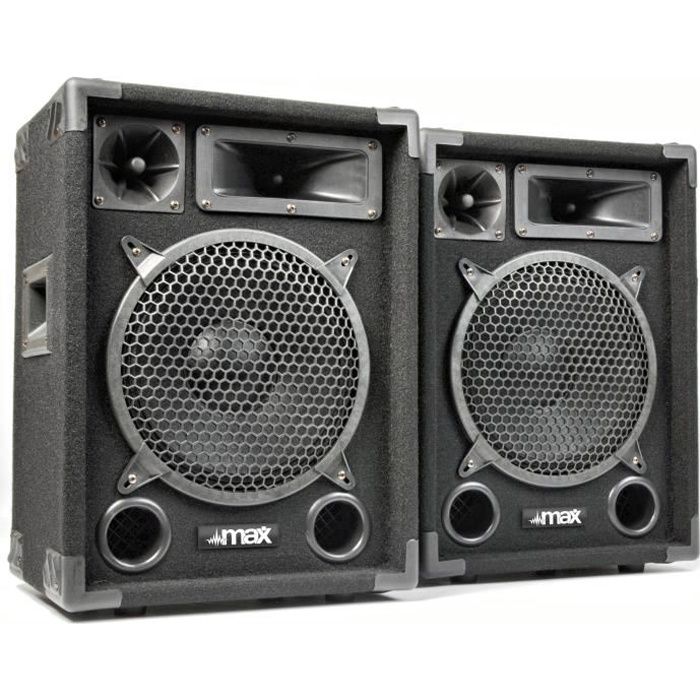 Max28 Enceinte Sono Passive 800 Watts - 2x8 Pouces, Portable Pour DJ Et Soirées