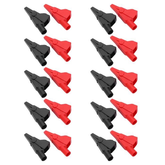 10 Pièces Fiches Banane 4mm Nickelées Colorées P3002 - Bornes De Liaison Sonde, Empilables Pour Haut-Parleurs Et Multimètres
