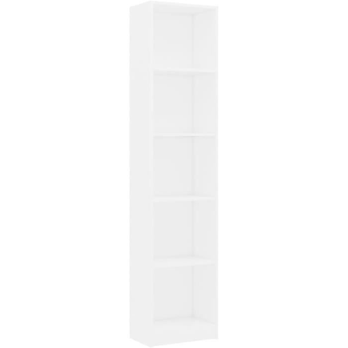 VGE Bibliothèque Meuble de Rangement - 5 Compartiments, 80x30x61cm ABI