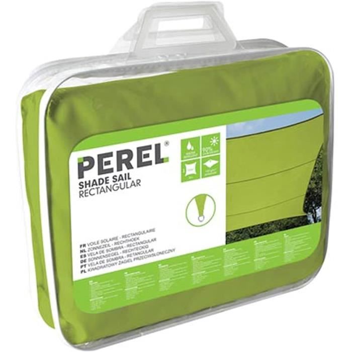 Voile D'ombrage Triangulaire 5x5x5m - Toile Extérieure Imperméable, Protection UV 90%, Anneaux En Inox, Polyester 160g/m²