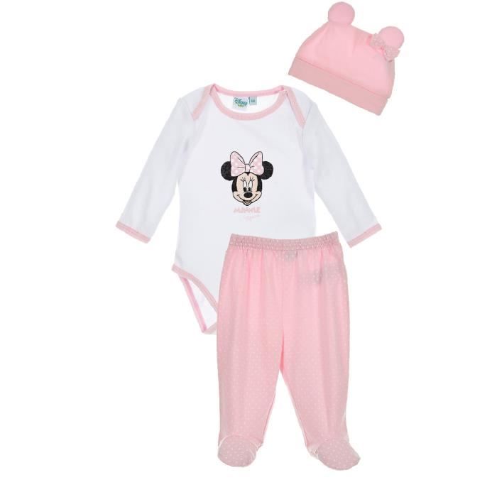 Minnie Set De Naissance Bebe Bebe Body Pantalon Bonnet Rose Clair Fille Blanc Et Rose Clair Cdiscount Pret A Porter