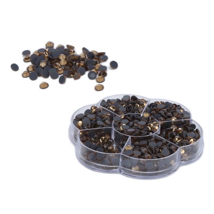 QUARKZMAN 2880 Pièces De Strass Thermocollants En Verre Cristal SS10 2.9mm Noir Pour Artisanat Et Vêtements