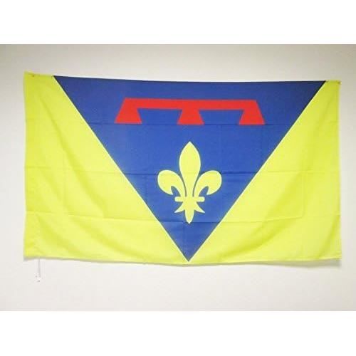 Drapeau Charente-Maritime 150x90 Cm - 100% Polyester - Avec Fourreau Et Cordelette - Pour Intérieur/extérieur