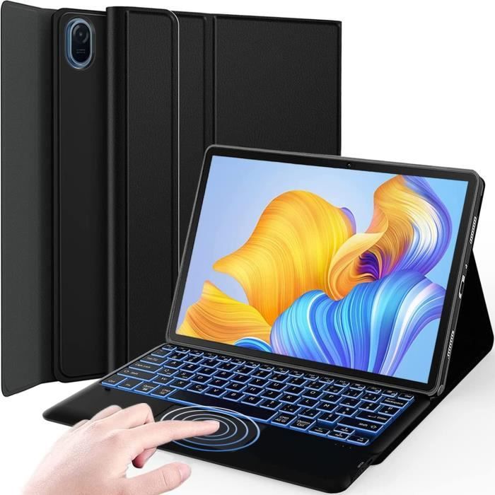 YHFZR Clavier étui Pour Honor Pad 10 Tablet 12,1 Pouce, QWERTY Slim PU Housse Détachable Wireless Clavier Keyboard Sans Fil Coque Pour Honor Pad 10 Tablet 12,1 Pouce, Bleu
