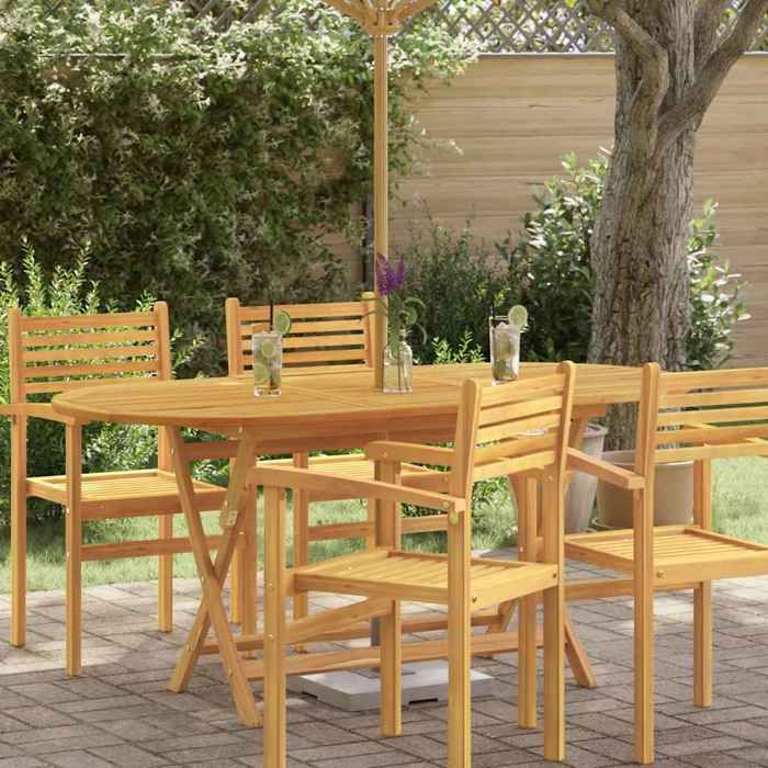 Table pliable vidaXL Bois d'eucalyptus 160x85x75 cm