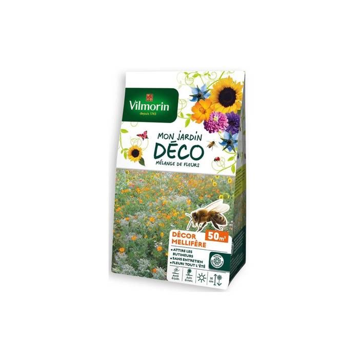 Comparer les prix de Sachet graines Mélange de fleurs mellifères 50m2-