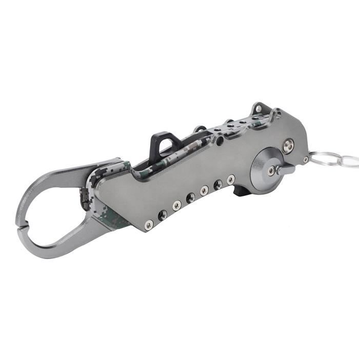 Noeby nouvelle poignée de pêche pliable en alliage d'aluminium poignée à lèvres de poisson contrôleur d'hameçon réglable avec anneau de connexion outil de pêche  18