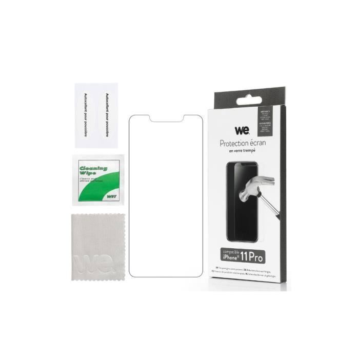 WE Film de Protection Ecran - iPHONE 11 - Verre Trempé - Anti-Rayures - Dureté 9H