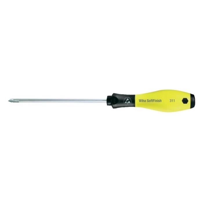 Wiha Tournevis soft finish cruciforme PH en acier 2x100mm