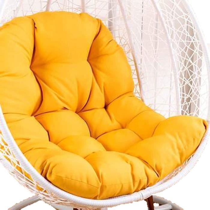 Coussin pour Fauteuil à Bascule - 120 x 80 cm - Pour chaise de jardin - Coussin de dossier Jaune