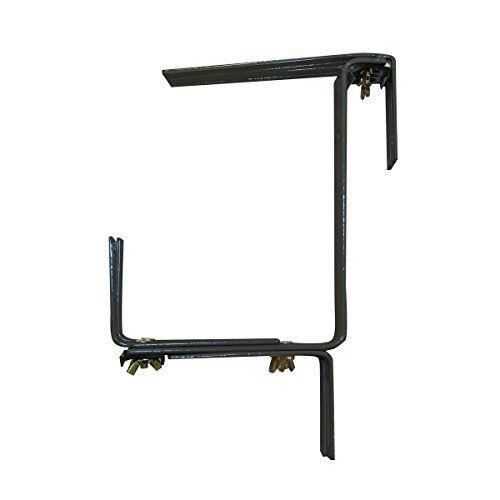 Xclou Support pour jardinière couleur anthracite - Support de bac à fleurs robuste et réglable en largeur- Accroche jardinière en m