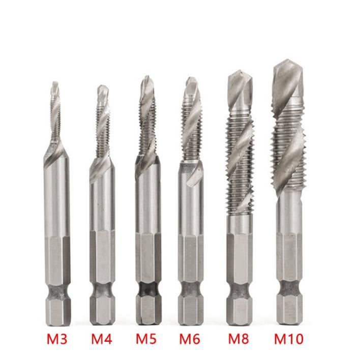 4 Tarauds Droit M2 X 0.4 – Revêtement Titane, Acier Rapide HSS 6542 – Pour Machine à Tarauder, Précision H2 – Longueur Totale 46 Mm