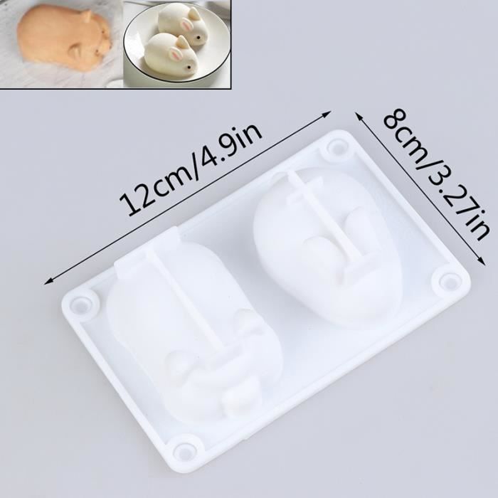 Moule Silicone Lapin De Pâques 3D - Pour Plâtre, Bougies, Cire - DIY Créatif Et Réutilisable