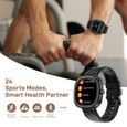 Montre Connectée Homme Femmes DOOGEE Ares Bluetooth 5.0 Sport Smartwatch Étanche pour iPhone Samsung Huawei Xiaomi Android - Noir-1