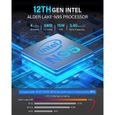NiPoGi Mini PC Windows 11,GK3 Plus, Intel Alder Lake-N-95 (3,40 GHz),16Go RAM 1To SSD,WiFi 5.0 BT 4.2,Argent-1