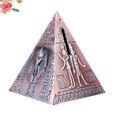 1pc pyramide égyptienne décor alliage pot d'épargne Vintage tirelire créatif cadeau d'anniversaire pour filles  TIRELIRE-1