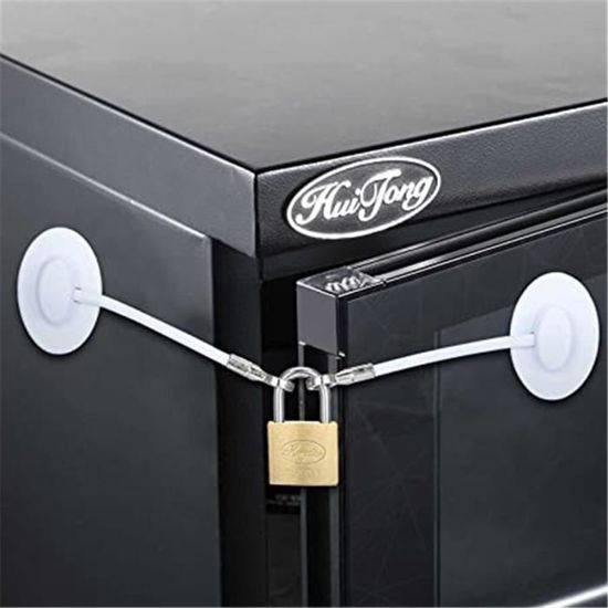 Lot De 2 Serrures De Sécurité Enfant Pour Réfrigérateur, Tiroir, Fenêtre - Avec Clés, Installation Sans Perçage