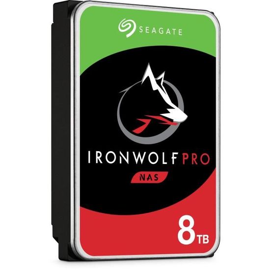 Seagate IronWolf Pro ST22000NT001 Disque Dur Interne NAS 22 To 3,5" 7200 Tr/min CMR 256 Mo De Mémoire Cache SATA 6 Go/s (Reconditionné