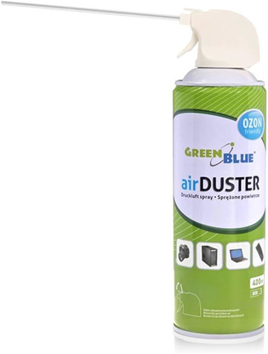 Green Blue GB600 Druckluft Spray – 3x 600ml Air Duster Zur PC-Reinigung, Mit Sprühröhrchen, Für Tastatur