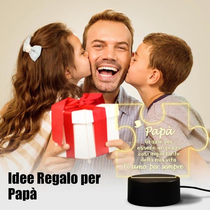 Cadeau Papa Anniversaire Idee Cadeau Noel Papa Veilleuse en Acrylique