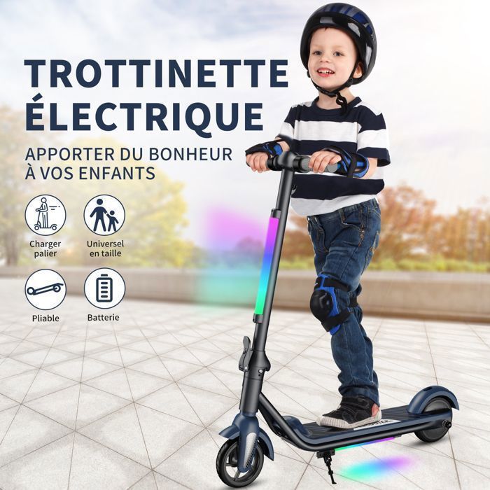 ESTVELO Trottinette électrique Pour Enfants 6,5'' (6-14 Ans