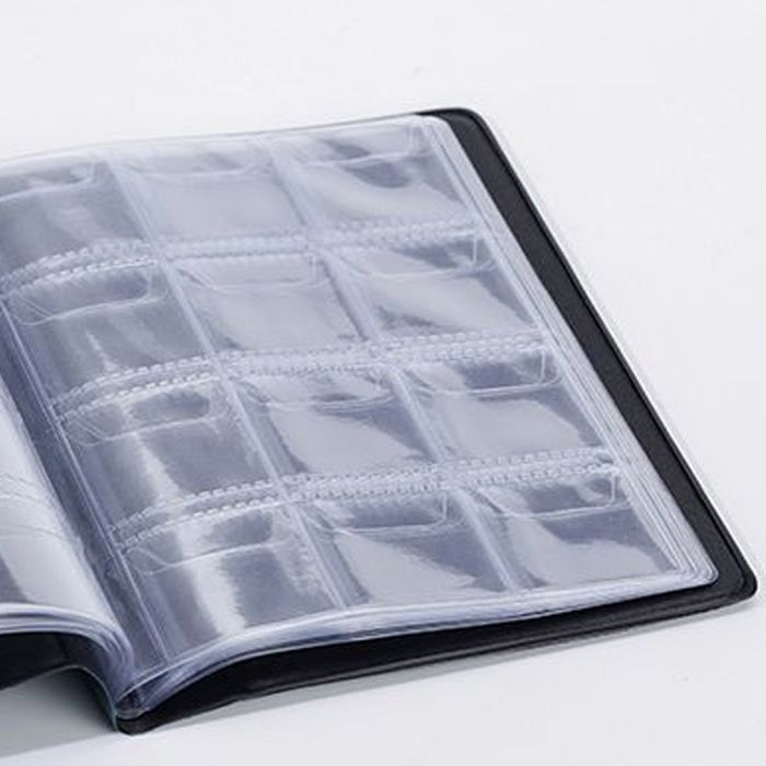 Album de Pièces à 250 Pochettes, Livre de Collection de Pièces Design Simple Porte-Monnaie Album Livre de Collection de Pièces Porte-Monnaie pour Médailles pour Badges pour Pièces Noir,Brun,Rouge
