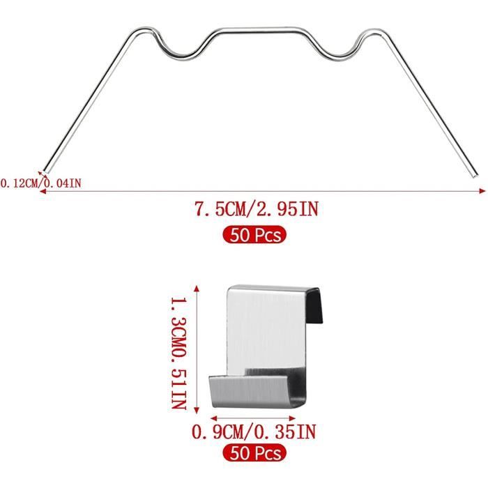 Lot De 25 Clips De Fixation Pour Serre En Acier Inoxydable - Type Z, 15x9 Cm - Pour Verre